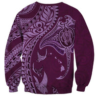 Hawaiian Manta Ray and Polynesian Tribal Tattoo Sweatshirt Pink Color LT03 - Polynesian Pride