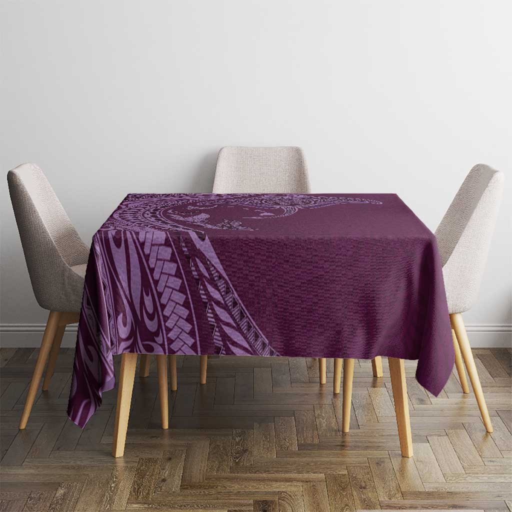 Hawaiian Manta Ray and Polynesian Tribal Tattoo Tablecloth Pink Color LT03 - Polynesian Pride