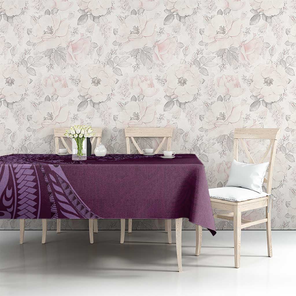 Hawaiian Manta Ray and Polynesian Tribal Tattoo Tablecloth Pink Color LT03 - Polynesian Pride