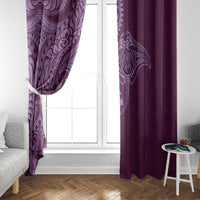 Hawaiian Manta Ray and Polynesian Tribal Tattoo Window Curtain Pink Color LT03 - Polynesian Pride