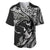 Hawaiian Manta Ray and Polynesian Tribal Tattoo Baseball Jersey Black Color LT03