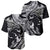 Hawaiian Manta Ray and Polynesian Tribal Tattoo Baseball Jersey Black Color LT03