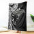 Hawaiian Manta Ray and Polynesian Tribal Tattoo Blanket Black Color LT03