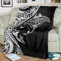 Hawaiian Manta Ray and Polynesian Tribal Tattoo Blanket Black Color LT03 - Polynesian Pride