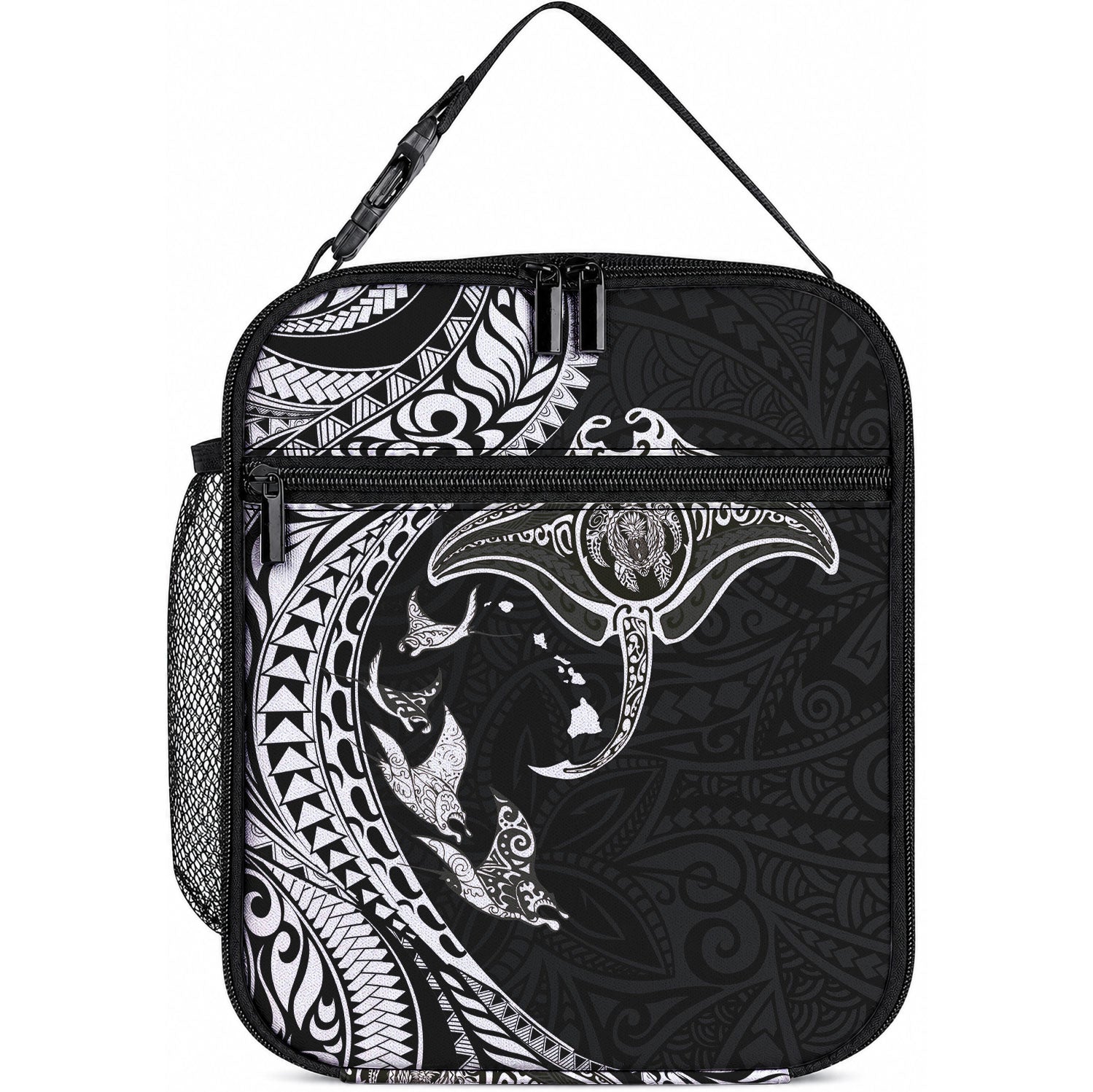 Hawaiian Manta Ray and Polynesian Tribal Tattoo Lunch Bag