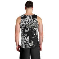 Hawaiian Manta Ray and Polynesian Tribal Tattoo Men Tank Top Black Color LT03 - Polynesian Pride