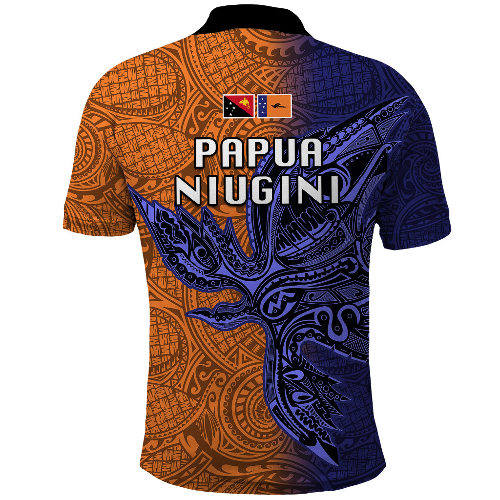 Papua New Guinea New Ireland Province Polo Shirt PNG Birds Of Paradise Polynesian Arty Style LT03 - Polynesian Pride