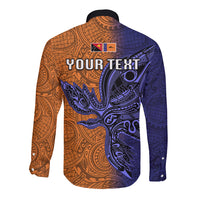 Custom Papua New Guinea New Ireland Province Long Sleeve Button Shirt PNG Birds Of Paradise Polynesian Arty Style LT03 - Polynesian Pride