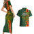 Papua New Guinea Oro Province Couples Matching Short Sleeve Bodycon Dress and Hawaiian Shirt PNG Birds Of Paradise Polynesian Arty Style LT03 - Polynesian Pride