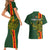 Custom Papua New Guinea Oro Province Couples Matching Short Sleeve Bodycon Dress and Hawaiian Shirt PNG Birds Of Paradise Polynesian Arty Style LT03 - Polynesian Pride