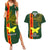 Custom Papua New Guinea Oro Province Couples Matching Summer Maxi Dress and Hawaiian Shirt PNG Birds Of Paradise Polynesian Arty Style LT03 Green - Polynesian Pride