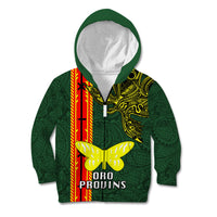 Custom Papua New Guinea Oro Province Kid Hoodie PNG Birds Of Paradise Polynesian Arty Style LT03 - Polynesian Pride