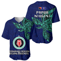 Papua New Guinea Bougainville Baseball Jersey PNG Birds Of Paradise Polynesian Arty Style LT03 - Polynesian Pride