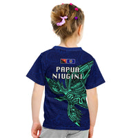 Papua New Guinea Bougainville Kid T Shirt PNG Birds Of Paradise Polynesian Arty Style LT03 - Polynesian Pride
