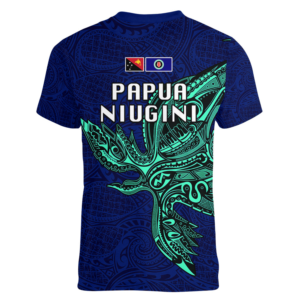 Papua New Guinea Bougainville Women V Neck T Shirt PNG Birds Of Paradise Polynesian Arty Style LT03 - Polynesian Pride