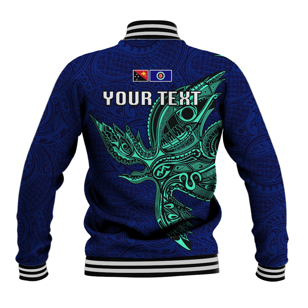 Custom Papua New Guinea Bougainville Baseball Jacket PNG Birds Of Paradise Polynesian Arty Style LT03 - Polynesian Pride