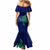 Custom Papua New Guinea Bougainville Mermaid Dress PNG Birds Of Paradise Polynesian Arty Style LT03 - Polynesian Pride