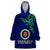 Custom Papua New Guinea Bougainville Wearable Blanket Hoodie PNG Birds Of Paradise Polynesian Arty Style LT03 One Size Blue - Polynesian Pride