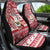 Hawaii Mele Kalikimaka Car Seat Cover Santa Claus Surfing with Hawaiian Pattern Striped Red Style LT03 - Polynesian Pride