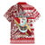 Hawaii Mele Kalikimaka Family Matching Mermaid Dress and Hawaiian Shirt Santa Claus Surfing with Hawaiian Pattern Striped Red Style LT03 - Polynesian Pride