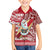 Hawaii Mele Kalikimaka Family Matching Off Shoulder Short Dress and Hawaiian Shirt Santa Claus Surfing with Hawaiian Pattern Striped Red Style LT03 Son's Shirt Red - Polynesian Pride