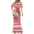 Hawaii Mele Kalikimaka Mermaid Dress Santa Claus Surfing with Hawaiian Pattern Striped Red Style LT03 - Polynesian Pride