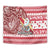 Hawaii Mele Kalikimaka Tapestry Santa Claus Surfing with Hawaiian Pattern Striped Red Style LT03 - Polynesian Pride