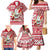 Custom Hawaii Mele Kalikimaka Family Matching Mermaid Dress and Hawaiian Shirt Santa Claus Surfing with Hawaiian Pattern Striped Red Style LT03 - Polynesian Pride