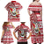 Custom Hawaii Mele Kalikimaka Family Matching Off Shoulder Maxi Dress and Hawaiian Shirt Santa Claus Surfing with Hawaiian Pattern Striped Red Style LT03 - Polynesian Pride