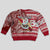 Custom Hawaii Mele Kalikimaka Kid Ugly Christmas Sweater Santa Claus Surfing with Hawaiian Pattern Striped Red Style LT03 - Polynesian Pride