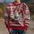 Custom Hawaii Mele Kalikimaka Kid Ugly Christmas Sweater Santa Claus Surfing with Hawaiian Pattern Striped Red Style LT03 - Polynesian Pride