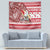 Custom Hawaii Mele Kalikimaka Tapestry Santa Claus Surfing with Hawaiian Pattern Striped Red Style LT03 - Polynesian Pride