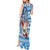 Hawaii Mele Kalikimaka Tank Maxi Dress Santa Claus Surfing with Hawaiian Pattern Striped Blue Style LT03 - Polynesian Pride