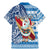 Custom Hawaii Mele Kalikimaka Family Matching Mermaid Dress and Hawaiian Shirt Santa Claus Surfing with Hawaiian Pattern Striped Blue Style LT03 - Polynesian Pride