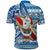 Custom Hawaii Mele Kalikimaka Polo Shirt Santa Claus Surfing with Hawaiian Pattern Striped Blue Style LT03 - Polynesian Pride