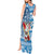 Custom Hawaii Mele Kalikimaka Tank Maxi Dress Santa Claus Surfing with Hawaiian Pattern Striped Blue Style LT03 - Polynesian Pride