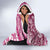 Hawaii Mele Kalikimaka Hooded Blanket Santa Claus Surfing with Hawaiian Pattern Striped Pink Style LT03 - Polynesian Pride