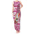 Hawaii Mele Kalikimaka Tank Maxi Dress Santa Claus Surfing with Hawaiian Pattern Striped Pink Style LT03 Women Pink - Polynesian Pride