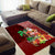 Hawaii Mele Kalikimaka Area Rug Santa Claus and Hula Girl Tropical Folwer with Hawaiian Pattern LT03 - Polynesian Pride