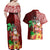 Hawaii Mele Kalikimaka Couples Matching Off Shoulder Maxi Dress and Hawaiian Shirt Santa Claus and Hula Girl Tropical Folwer with Hawaiian Pattern LT03 - Polynesian Pride