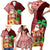 Hawaii Mele Kalikimaka Family Matching Short Sleeve Bodycon Dress and Hawaiian Shirt Santa Claus and Hula Girl Tropical Folwer with Hawaiian Pattern LT03 - Polynesian Pride