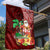 Hawaii Mele Kalikimaka Garden Flag Santa Claus and Hula Girl Tropical Folwer with Hawaiian Pattern LT03 - Polynesian Pride