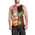 Hawaii Mele Kalikimaka Men Tank Top Santa Claus and Hula Girl Tropical Folwer with Hawaiian Pattern LT03 - Polynesian Pride