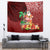 Hawaii Mele Kalikimaka Tapestry Santa Claus and Hula Girl Tropical Folwer with Hawaiian Pattern LT03 - Polynesian Pride