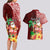 Custom Hawaii Mele Kalikimaka Couples Matching Long Sleeve Bodycon Dress and Hawaiian Shirt Santa Claus and Hula Girl Tropical Folwer with Hawaiian Pattern LT03 - Polynesian Pride