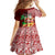 Custom Hawaii Mele Kalikimaka Kid Short Sleeve Dress Santa Claus and Hula Girl Tropical Folwer with Hawaiian Pattern LT03 - Polynesian Pride