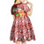 Custom Hawaii Mele Kalikimaka Kid Short Sleeve Dress Santa Claus and Hula Girl Tropical Folwer with Hawaiian Pattern LT03 - Polynesian Pride