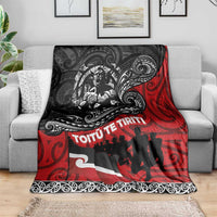 Aotearoa Toitu Te Tiriti Blanket Honoring Te Tiriti o Waitangi Maori Haka LT03 - Polynesian Pride
