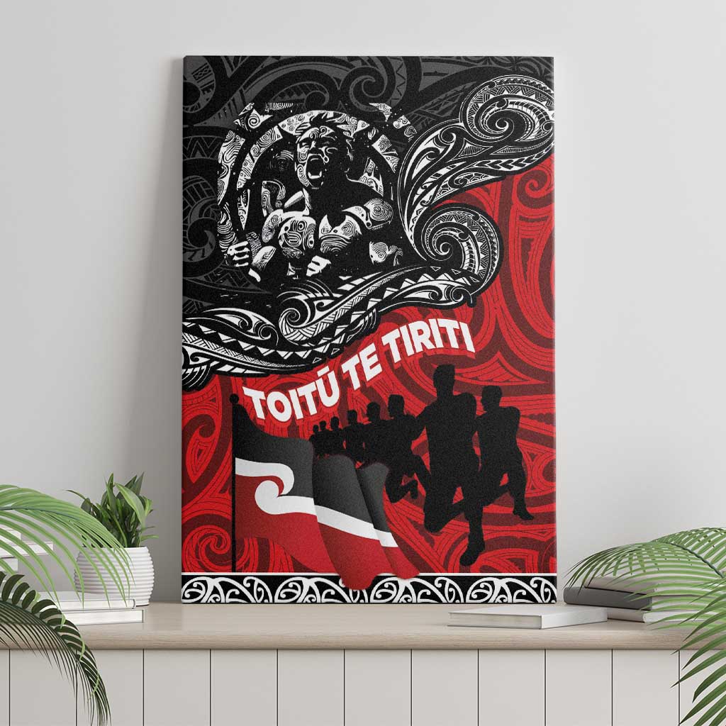 Aotearoa Toitu Te Tiriti Canvas Wall Art Honoring Te Tiriti o Waitangi Maori Haka LT03 - Polynesian Pride