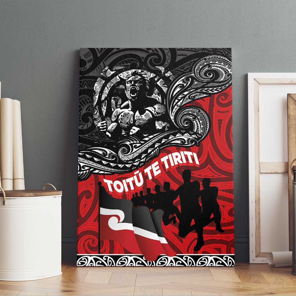 Aotearoa Toitu Te Tiriti Canvas Wall Art Honoring Te Tiriti o Waitangi Maori Haka LT03 - Polynesian Pride